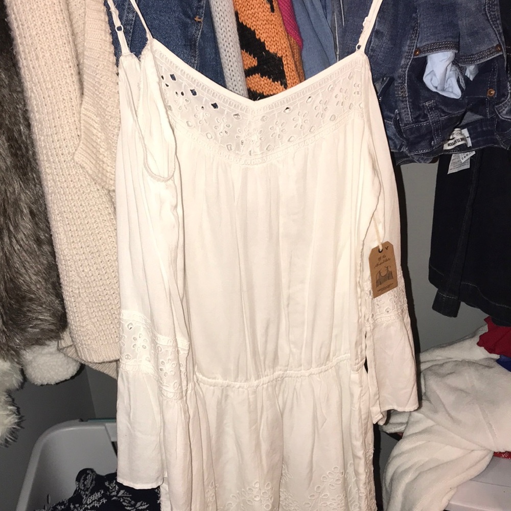 White eyelet romper